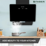 Faber 60cm 1200 m³/hr Vertical Wall Mounted Chimney|Filterless|Two Way Suction|Auto Clean|8 Yrs on Motor & 2 Yrs Comprehensive Warranty by Faber|Touch