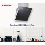 "PADMINI Crysta 60 3G Auto Clean Silver Electric Chimney For Modular Kitchen with Suction power 1400 M3/H | Touch Button | Power 160 W | Size 600 mm |