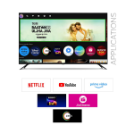 BAZEEGAR 109 cm (43 inches) Infinity Series 4K Ultra HD Smart QLED Android TV (Black)