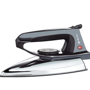 Bajaj DX-2 600W Dry Iron with Advance Soleplate and Anti-bacterial German Coating Technology, Black