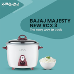 Bajaj Majesty New RCX 3 350-Watt Multifunction Rice Cooker (White/Pink)