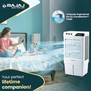 Bajaj DMH 90 Neo 90L Desert Air Cooler for home with DuraMarine Pump, 1 Year Warranty, Hexacool & TurboFan Technology, Ice Chamber, 90-Feet Air Throw