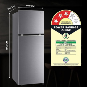 LG 322 L 3 Star Frost-Free Smart Inverter Double Door Refrigerator (2023 Model, GL-S342SDSX, Dazzle Steel, Convertible with Express Freeze)