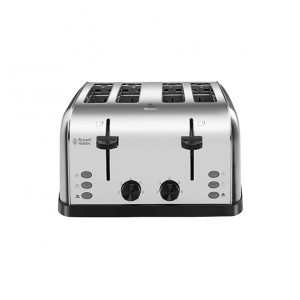 Russell Hobbs 18790 1250/1500 Watt Premium Stainless Steel 4 Slice Automatic Pop-Up Toaster with 2 Year Manufacturer Warranty - 1500 Watts