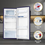 Whirlpool 184 L 2 Star Direct-Cool Single Door Refrigerator (205 WDE CLS 2S SAPPHIRE BLUE-Z, Blue,2023 Model)